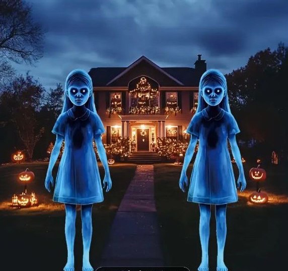 Girl for Halloween garden decoration