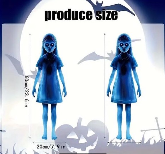 Girl for Halloween garden decoration
