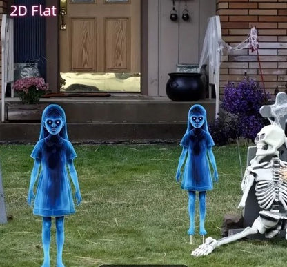 Girl for Halloween garden decoration