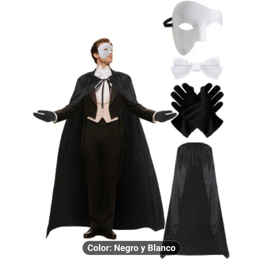 Dramatic Elegance! Complete Phantom of the Opera / Master of Ceremonies Costume Kit – Instant Halloween Luxury