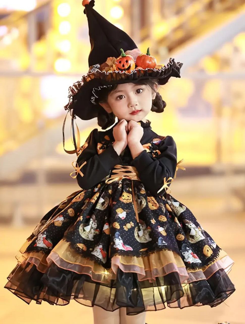 Elegant Halloween dress for little girls
