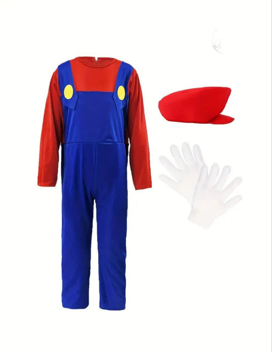 READY FOR ADVENTURE! Complete Mario Bros. Costume for Boys - Breathable Fabric.