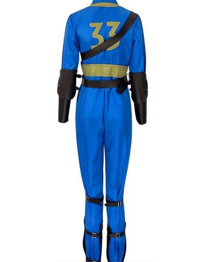 Fallout Costume 33 Blue Jumpsuit Fallout Season 1 Cosplay Suit Halloween
