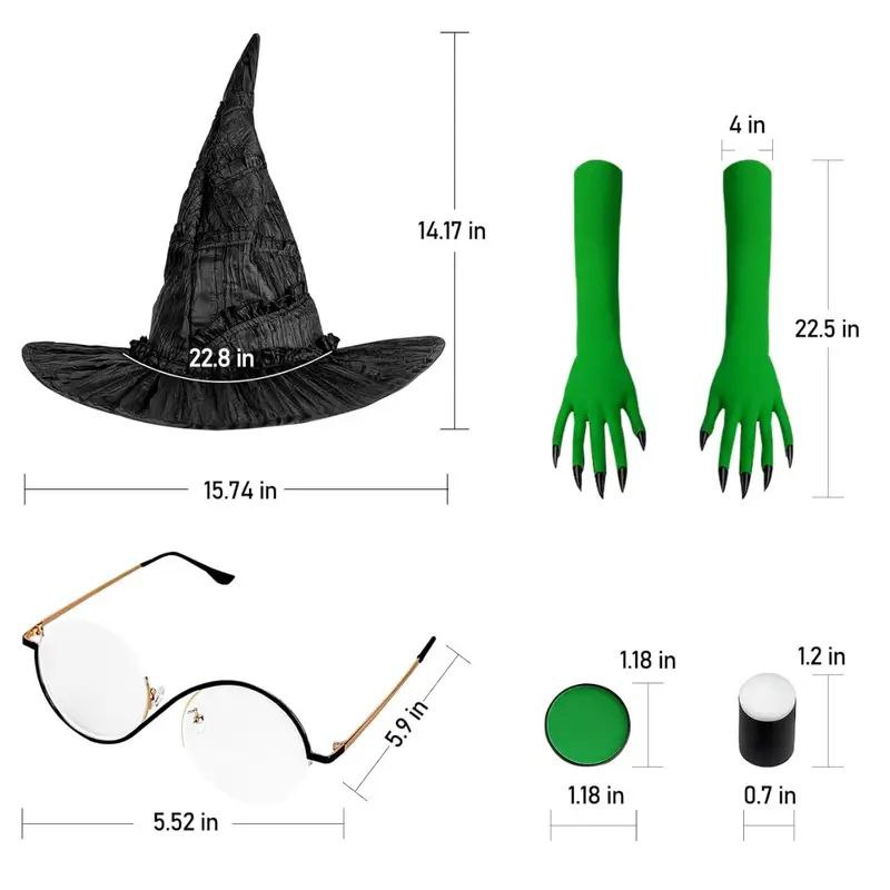 5-piece - Elphaba costume from the musical The Wicked