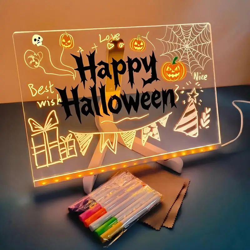 Luz de Noche y Mensajero Creativo: Pizarra Luminosa Borrable - El Detalle de Navidad Ideal