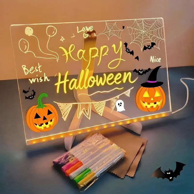 Luz de Noche y Mensajero Creativo: Pizarra Luminosa Borrable - El Detalle de Navidad Ideal